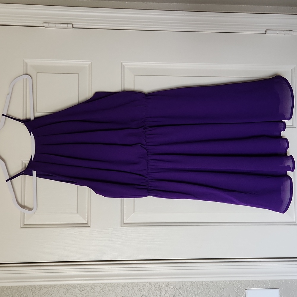 Windsor Vibrant Purple Halter Dress - Large